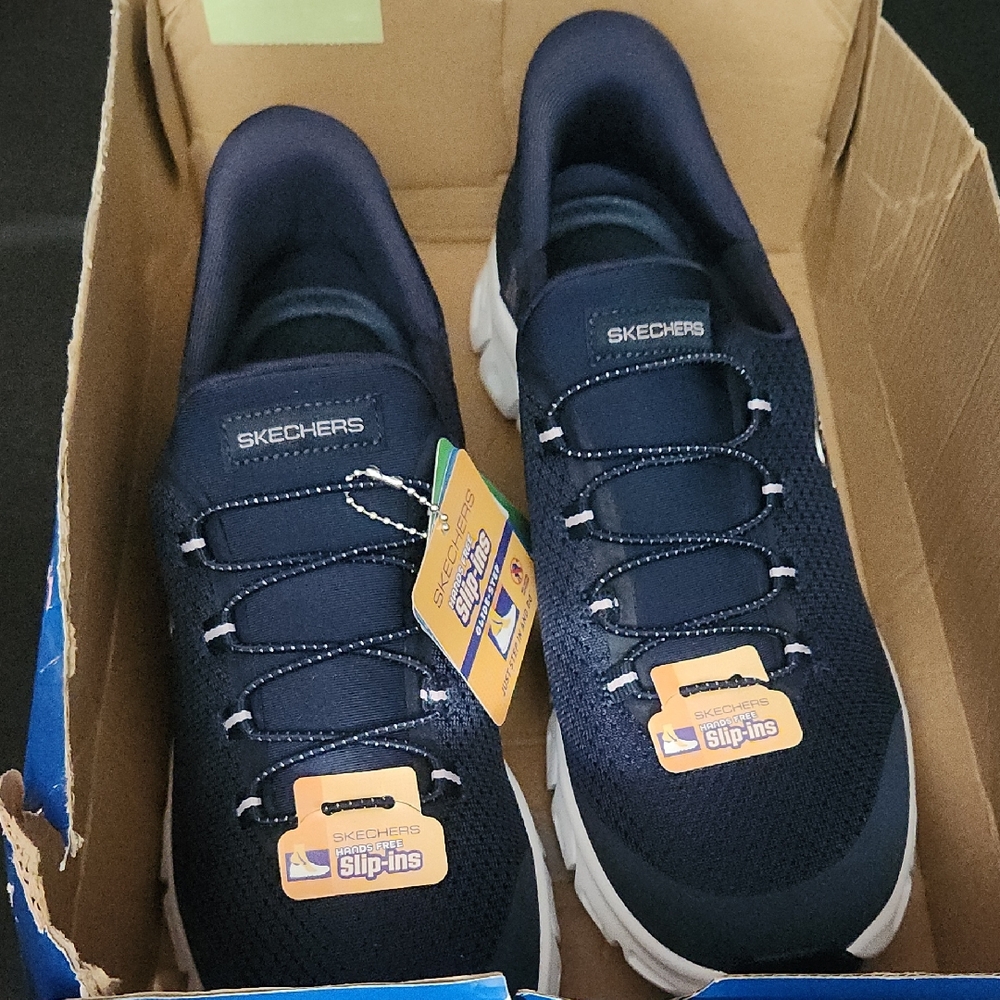 Skechers Navy Blue Slip-On Shoes